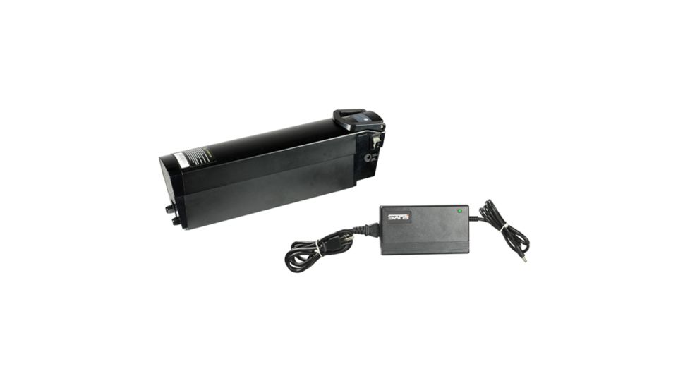 QuietKat Lithium Ion Bike Battery and Charger, 48 V, Black, 18QK48V
