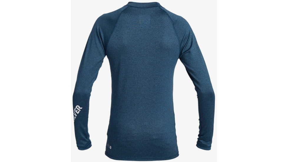 Quiksilver All Time Long Sleeve UPF 50 Rashguard Tee - Boys, Majolica Blue Heathe, Medium/12, EQBWR03128-BSMH-M/12