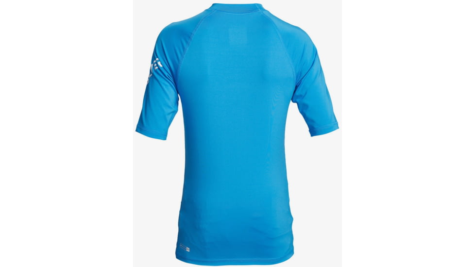 Quiksilver All Time Short Sleeve UPF 50 Rashguard Tee - Boys, Blithe, Medium/12, EQBWR03121-BMM0-M/12