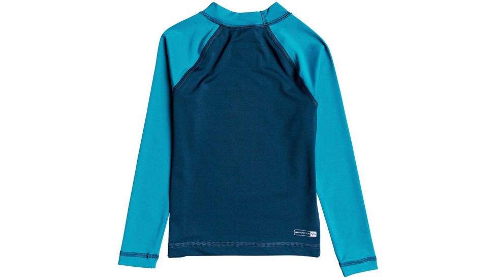 Quiksilver Bubble Dreams Long Sleeve UPF 50 Rashguard Tee - Boys, Caribbean Sea, 4, EQKWR03083-BNZ0-4