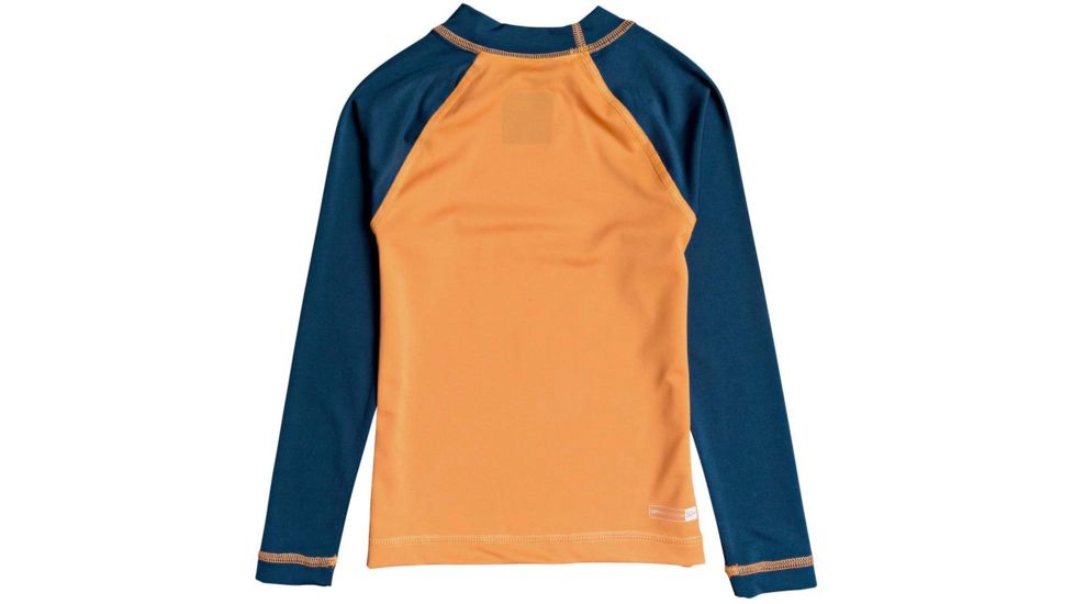 Quiksilver Bubble Dreams Long Sleeve UPF 50 Rashguard Tee - Boys, Nectarine, 7, EQKWR03083-NJG0-7