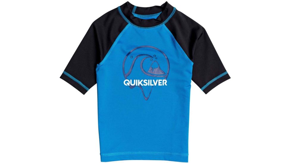 Quiksilver Bubble Dreams Short Sleeve UPF 50 Rashguard Tee - Boys, Blithe, 2, EQKWR03079-BMM0-2