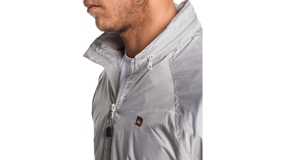 Quiksilver Shell Shock Water-Resistant Windbreaker - Mens, Flint Gray, Medium, EQMJK03023-SJM0-M
