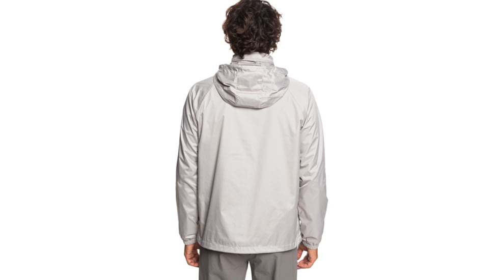 Quiksilver Shell Shock Water-Resistant Windbreaker - Mens, Flint Gray, Medium, EQMJK03023-SJM0-M
