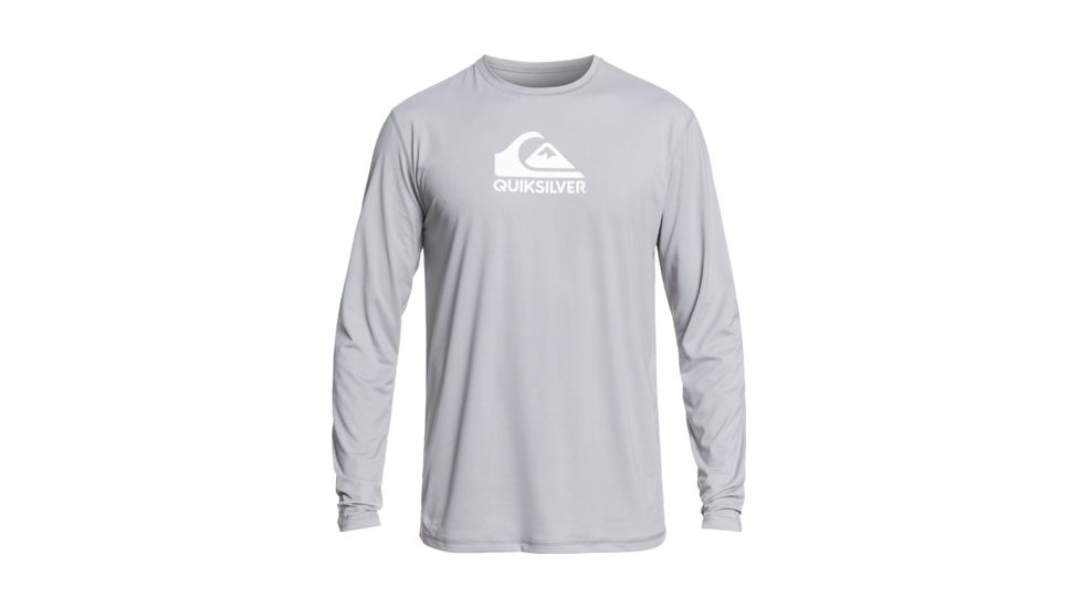 Quiksilver Solid Streak Long Sleeve - Mens, Sleet, Medium, EQYWR03160-SZP0-M