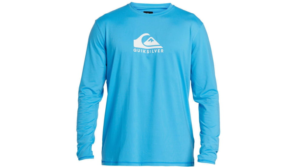 Quiksilver Solid Streak Long Sleeve UPF 50 Surf Tee - Mens, Blithe, Medium, EQYWR03247-BMM0-M