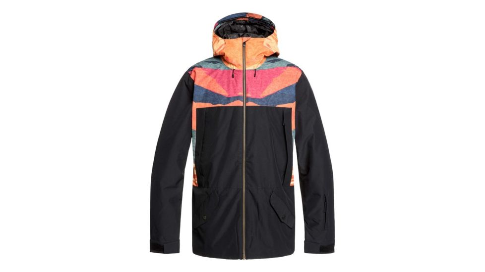 Quiksilver Travis Rice Ambition Snow Jacket - Mens, Apricot Orange TR Sunrises, Extra Large, EQYTJ03216-NML6-XL