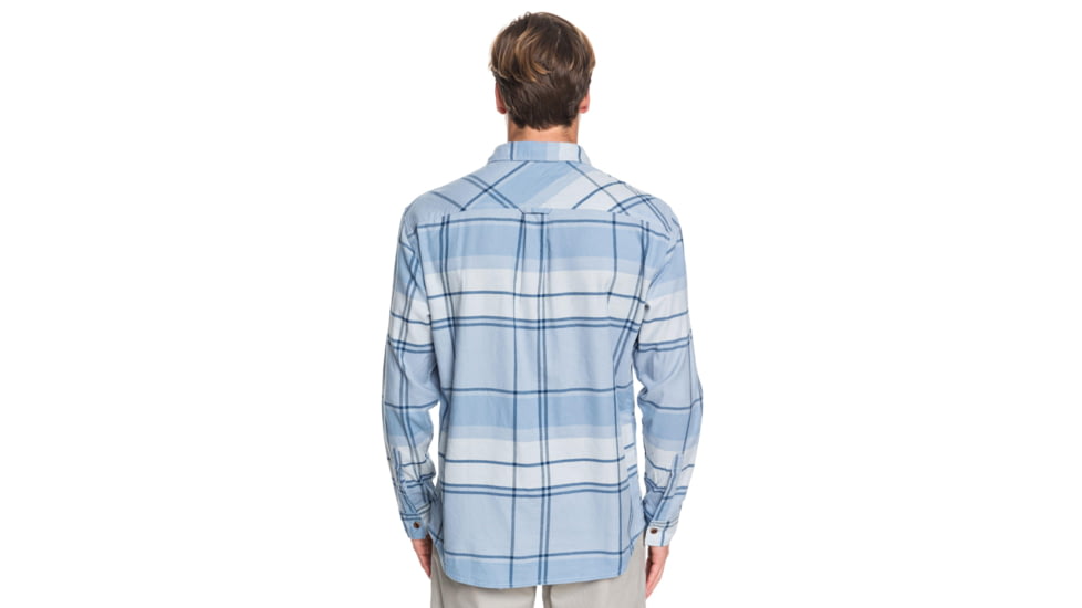 Quiksilver Unfilterd Stoke Flannel - Mens, Dusty Blue, Extra Large, EQMWT03266-BHD1-XL