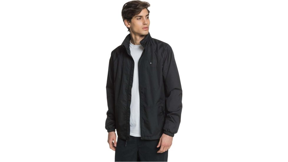 Quiksilver Waterman Shell Shock Water-Repellent Windbreaker Jacket - Mens, Black, Medium, EQMJK03023-KVJ0-M