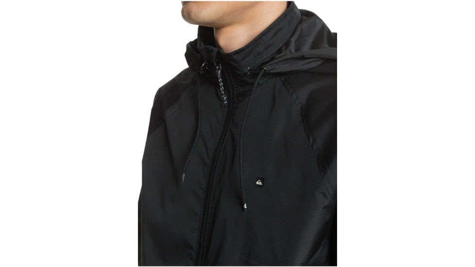 Quiksilver Waterman Shell Shock Water-Repellent Windbreaker Jacket - Mens, Black, Medium, EQMJK03023-KVJ0-M