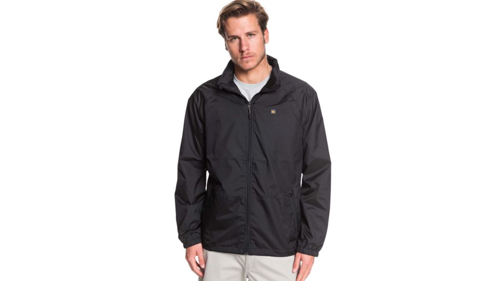 Quiksilver Waterman Shell Shock Water-Repellent Windbreaker Jacket - Mens, Black, Small, EQMJK03023-KVJ0-S