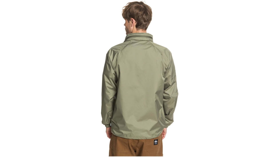 Quiksilver Waterman Shell Shock Water-Repellent Windbreaker Jacket - Mens, Deep Lichen Green, Large, EQMJK03023-TPC0-L