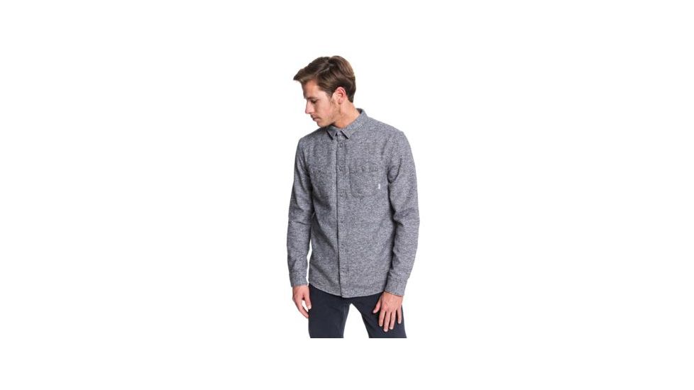 Quiksilver Wollemi Long Sleeve Shirt - Mens, Medium Grey Heather, Extra Large, EQYWT03845-KPVH-XL