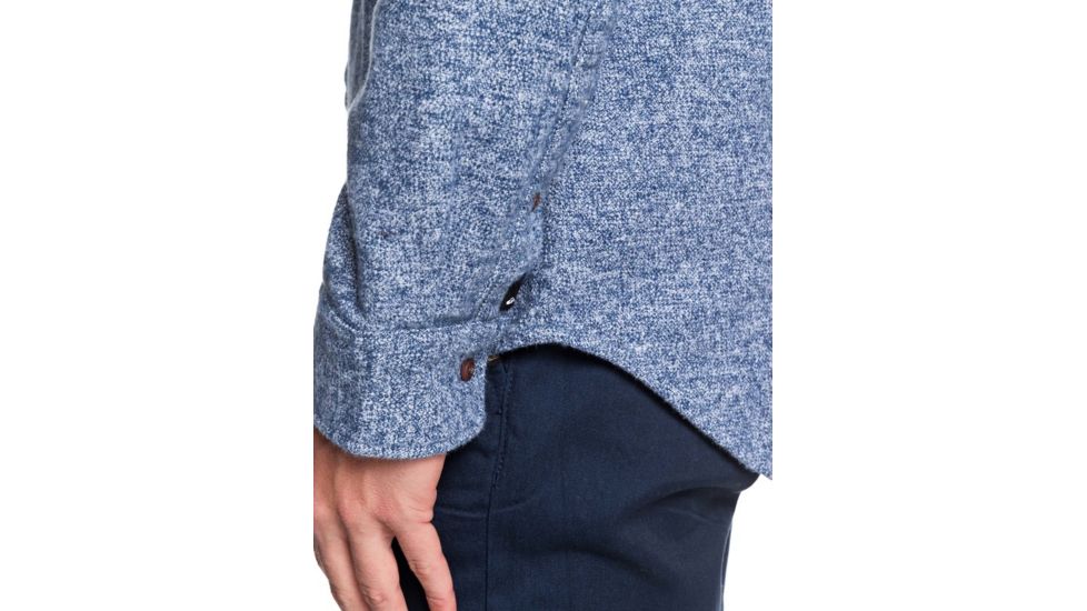 Quiksilver Wollemi Long Sleeve Shirt - Mens, Moonlit Ocean Heathe, Large, EQYWT03845-BYKH-L