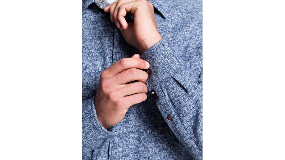Quiksilver Wollemi Long Sleeve Shirt - Mens, Moonlit Ocean Heathe, Large, EQYWT03845-BYKH-L