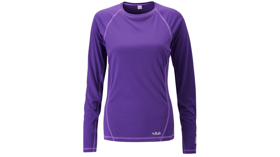 DEMO, Rab Womens Aeon Long Sleeve Tee, Juniper, 12, QBT-06-JU-12-DEMO