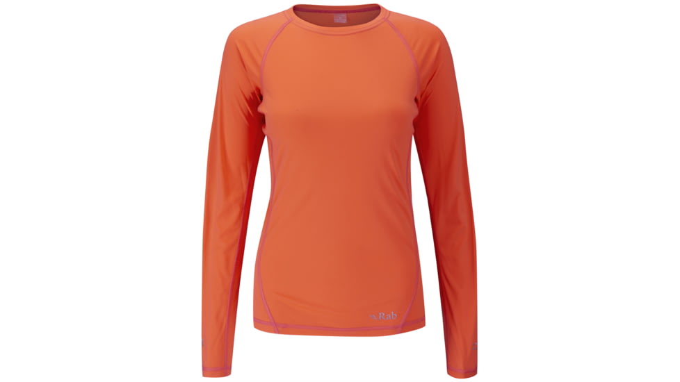 Aeon Long Sleeve Tee - Womens-Tangerine-Large