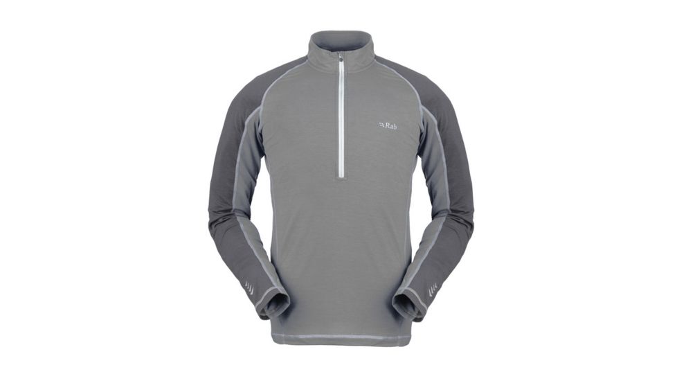 Rab Aeon Plus Zip Long Sleeve Tee - Men's-Gargoyle-Small