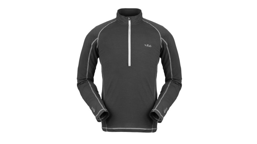 Rab Aeon Plus Zip Long Sleeve Tee - Men's-Beluga-Small