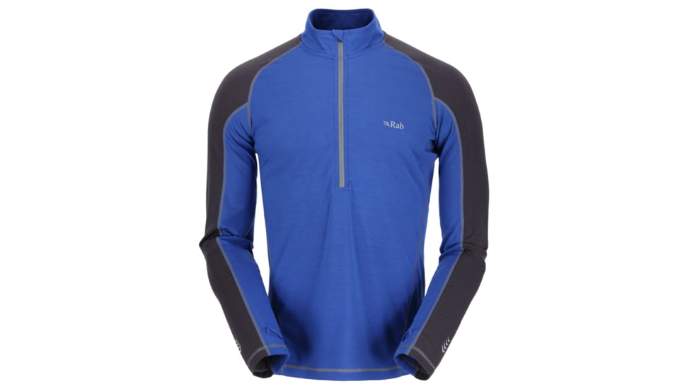 Rab Aeon Plus Zip Long Sleeve Tee - Men's-Breaker/Smoke-Small