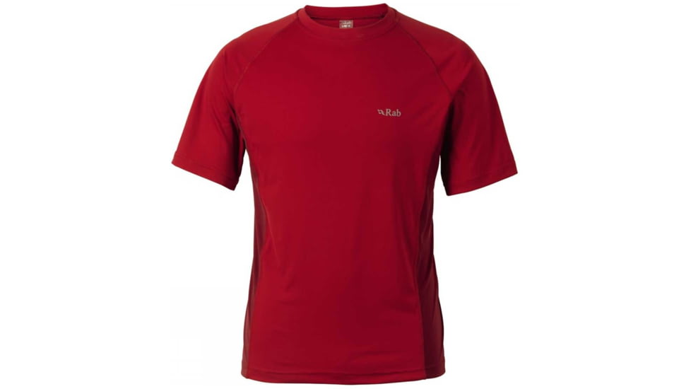 Rab Aeon Tee - Men's-Cayenne/Charge-Small