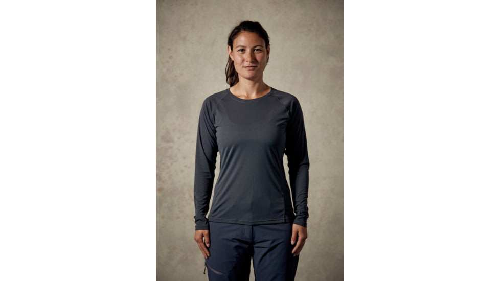Rab Aerial LS Tee wmns, Beluga, UK12/ US M QBU-44-BE-12-DEMO