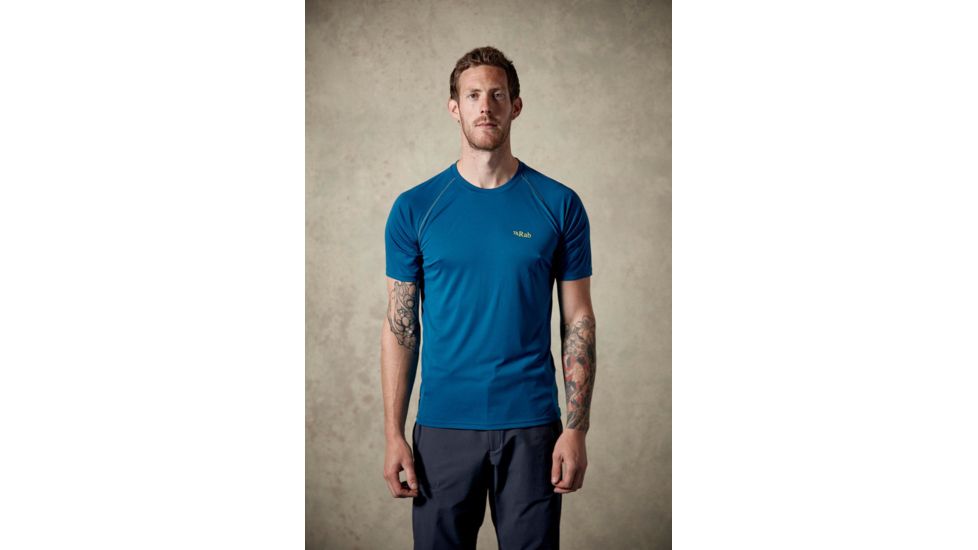Rab Aerial Short Sleeve Tee - Mens, Ink, Extra Small, QBU-43-IK-XS