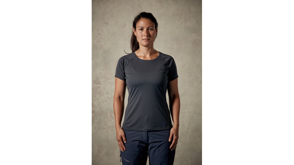 Rab Aerial SS Tee wmns, Beluga, UK12/ US M QBU-45-BE-12-DEMO