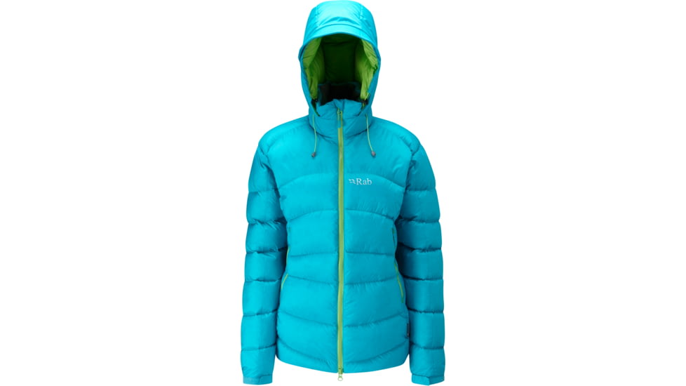 Rab Ascent Jacket - Women's, Tasman/Wasabi, 12, QDE-61-TA-12-DEMO