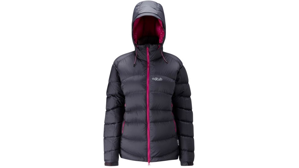 Rab Ascent Jacket - Women's, Beluga/Peony, Extra Small, QDE-61-BE-08