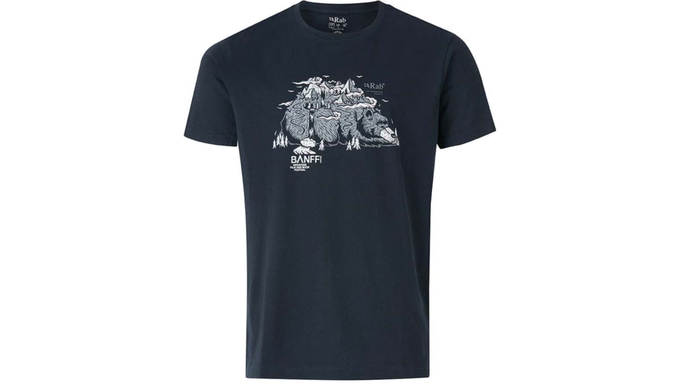Rab Banff 2019 Tee T-Shirt - Mens, Beluga, Medium, QXX-03-BE-M