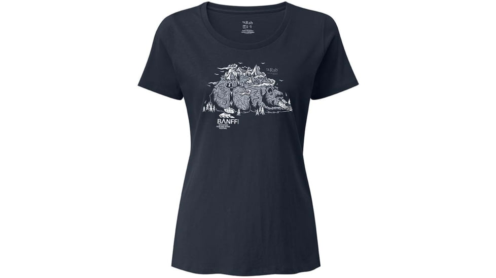 Rab Banff 2019 Tee T-Shirt - Womens, Beluga, Extra Small, QXX-04-BE-08