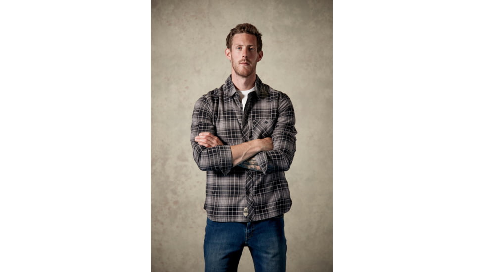 Rab Border Shirt - Mens, Granite/Black, XX-Large, QCA-74-GB-XXL