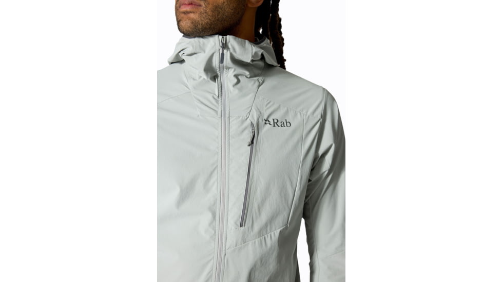 Rab Borealis Alpine Hoody - Mens, Light Zinc, Large, QWS-75-LZN-LRG