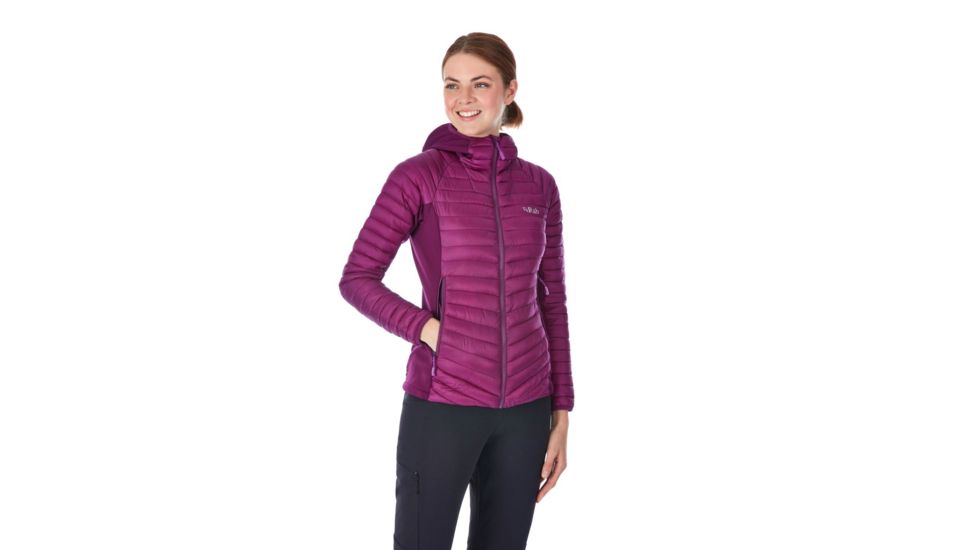 Rab Cirrus Flex Hoodie - Women's, Berry/Berry/Berry, 14, QIO-34-BY-14