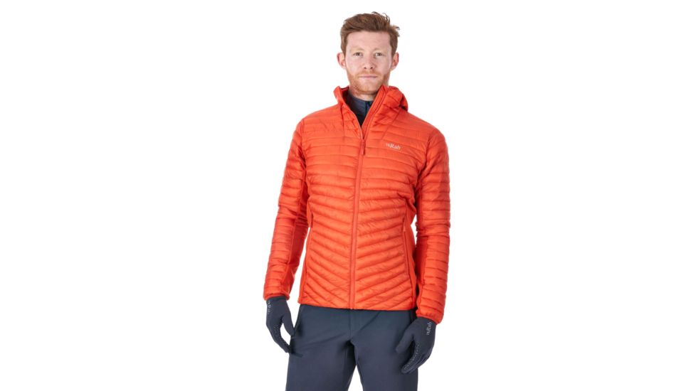 Rab Cirrus Flex Hoody - Men's, Firecracker/Firecracker/firecracker, Large, QIO-33-FC-L