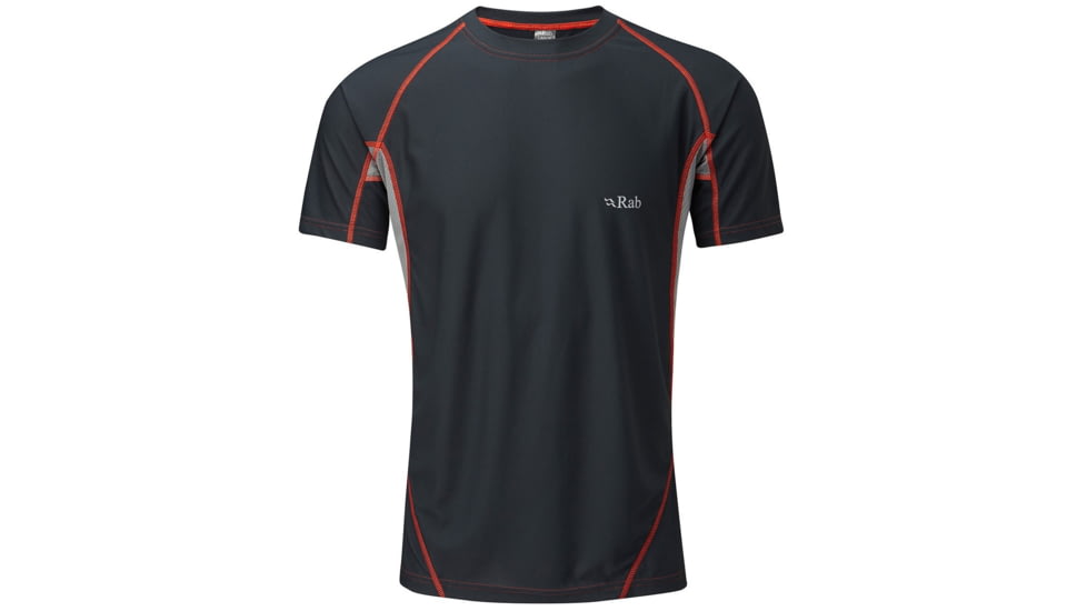 Rab Confluent Short Sleeve Tee - Men's-Ebony-Large