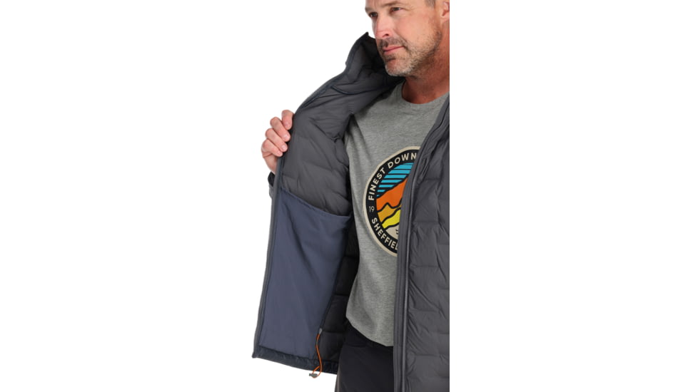 Rab Cubit Stretch Down Hoody - Mens, Graphene, Medium, QDB-30-GRH-MED