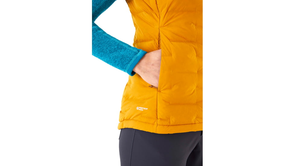 Rab Cubit Stretch Down Vest - Womens, Dark Butternut, Small, QDB-32-DBN-10