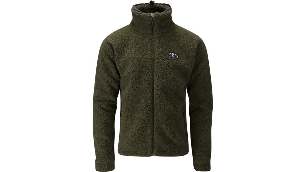 DEMO, Rab Mens Double Pile Jacket, Army, Medium, QFC-20-AR-M-DEMO