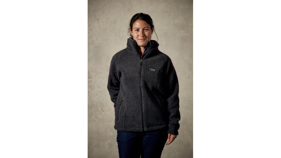 Rab Double Pile Jacket - Womens, Grit, 16, QFC-21-GT-16