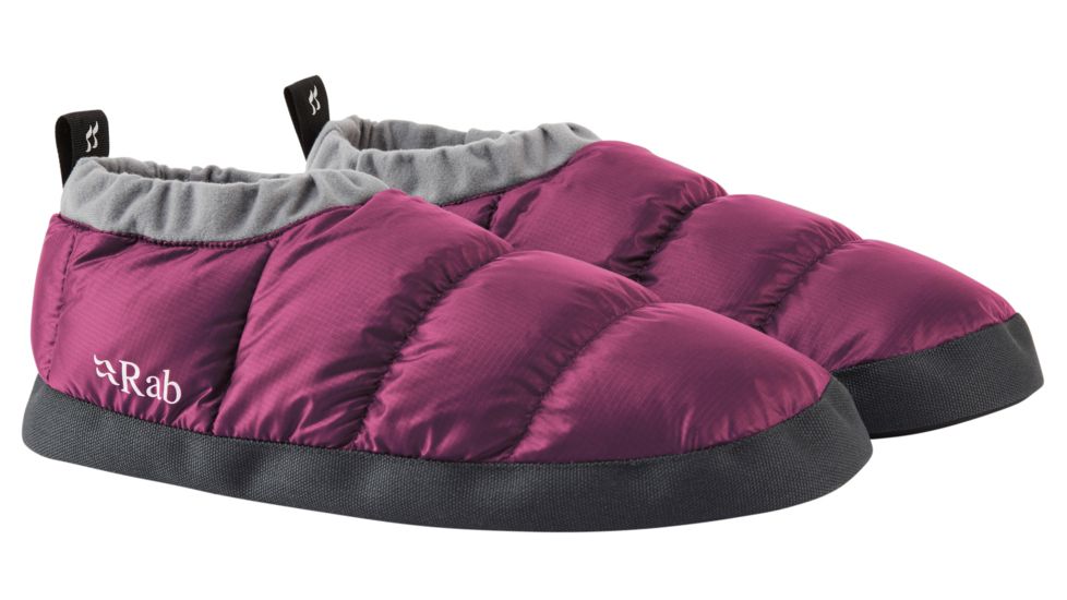Rab Down Slipper - Unisex, Berry, Large, QAH-82-BY-L