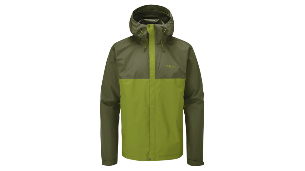 Rab Downpour Eco Jacket - Men's, Army/Aspen Green, Medium, QWG-82-ARA-MED