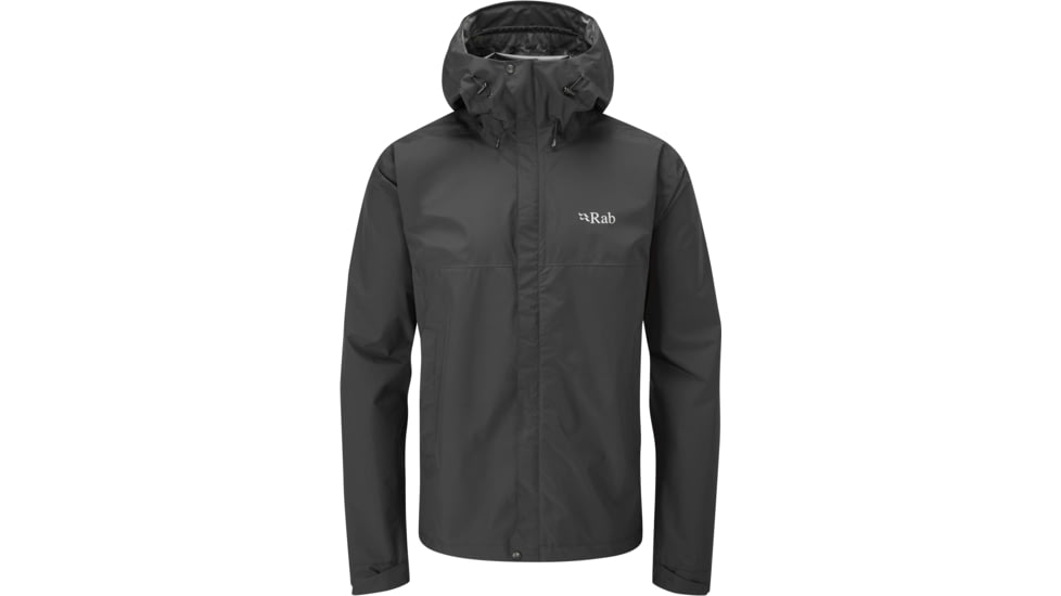 Rab Downpour Eco Jacket - Men's, Black, Medium, QWG-82-BL-M