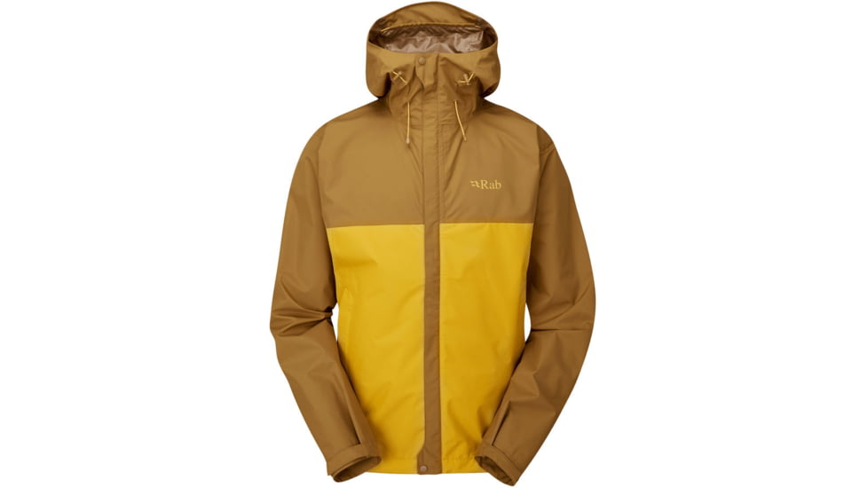 Rab Downpour Eco Jacket - Mens, Footprint/Sahara, Small, QWG-82-FSA-SML