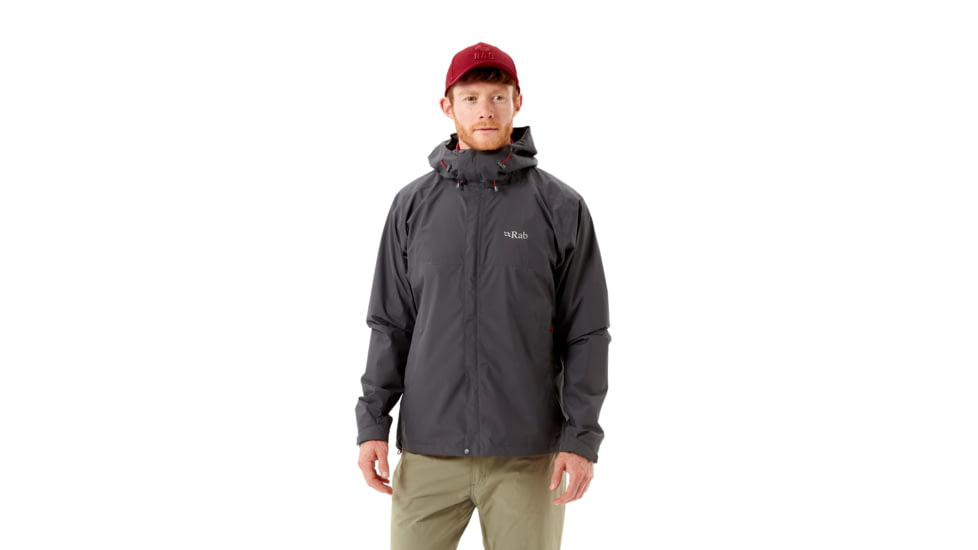 Rab Downpour Eco Jacket - Mens, Graphene, Medium, QWG-82-GP-M