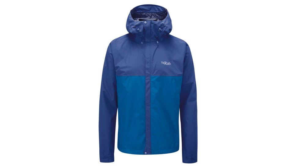 Rab Downpour Eco Jacket - Mens, Nightfall Blue/Ascent Blue, Medium, QWG-82-NBA-M
