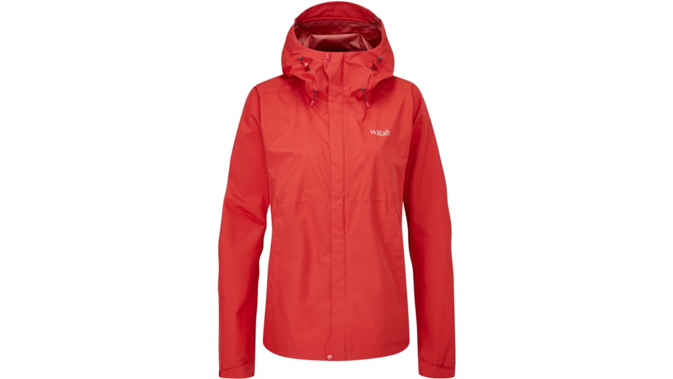 Rab Downpour Eco Jacket - Women's, Ascent Red, 18, QWG-83-AS-18