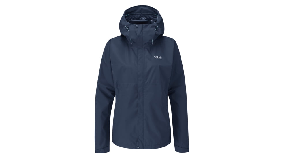 Rab Downpour Eco Jacket - Women's, Deep Ink, Large, QWG-83-DIK-14