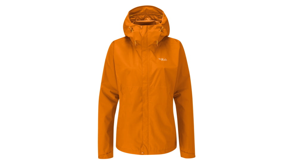 Rab Downpour Eco Jacket - Women's, Marmalade, 6, QWG-83-MAM-06